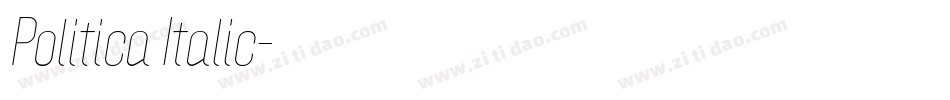 Politica Italic字体转换